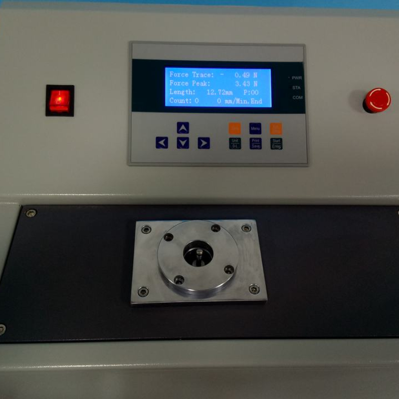 Digital leather cracking tester detail